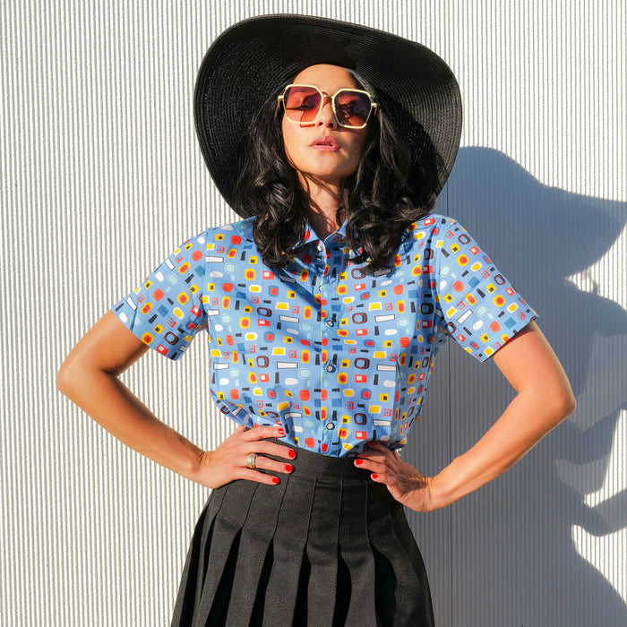 Cotton Mod Shirt - Blue Atomic - Destination PSP