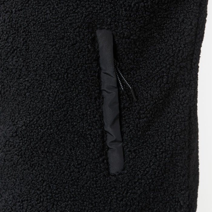 Crinkle Borg Panel Jacket | Black