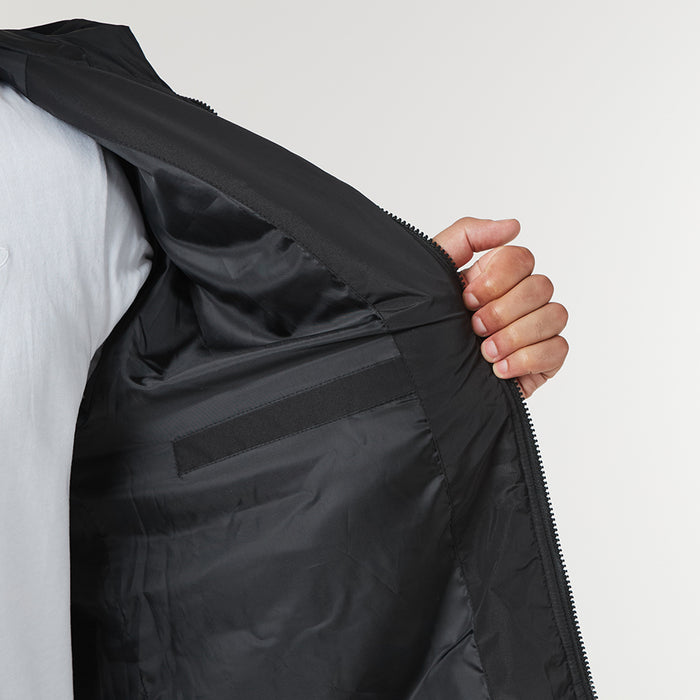 Crinkle Borg Panel Jacket | Black
