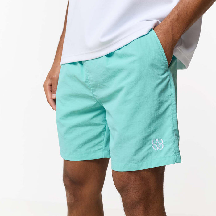 Crinkle Icon Swimshort | Aqua