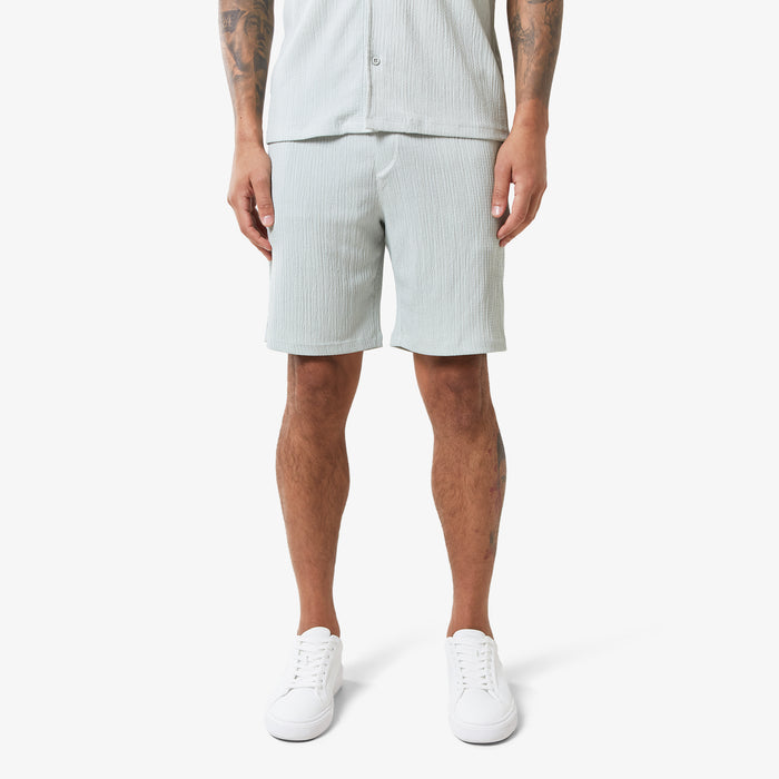 Men's  Dusky Mint Crinkle Short  Closure London  Front View