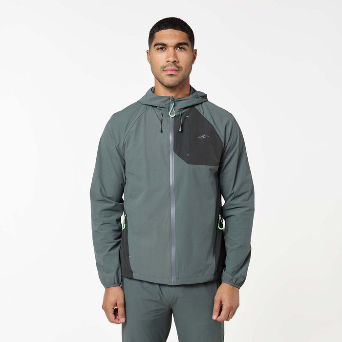 Cyclone Contrast Tracksuit | Forest/Neon Green
