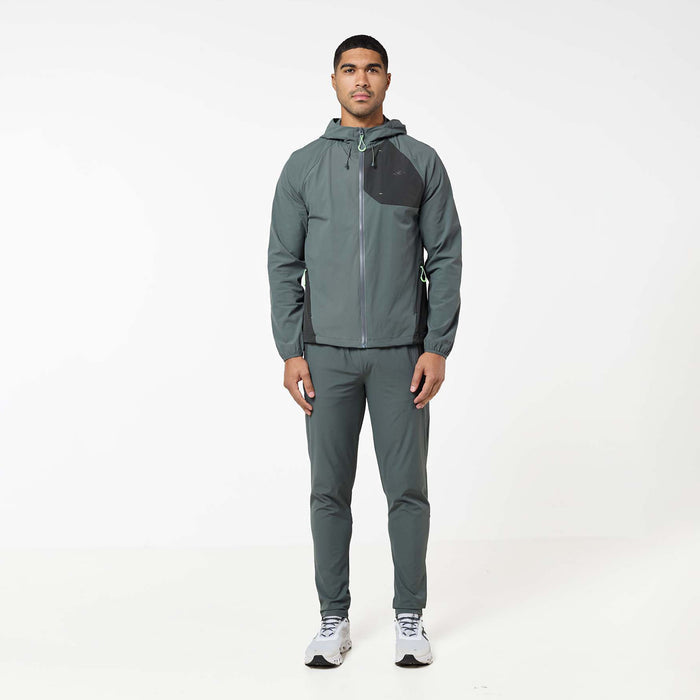 Cyclone Contrast Tracksuit | Forest/Neon Green