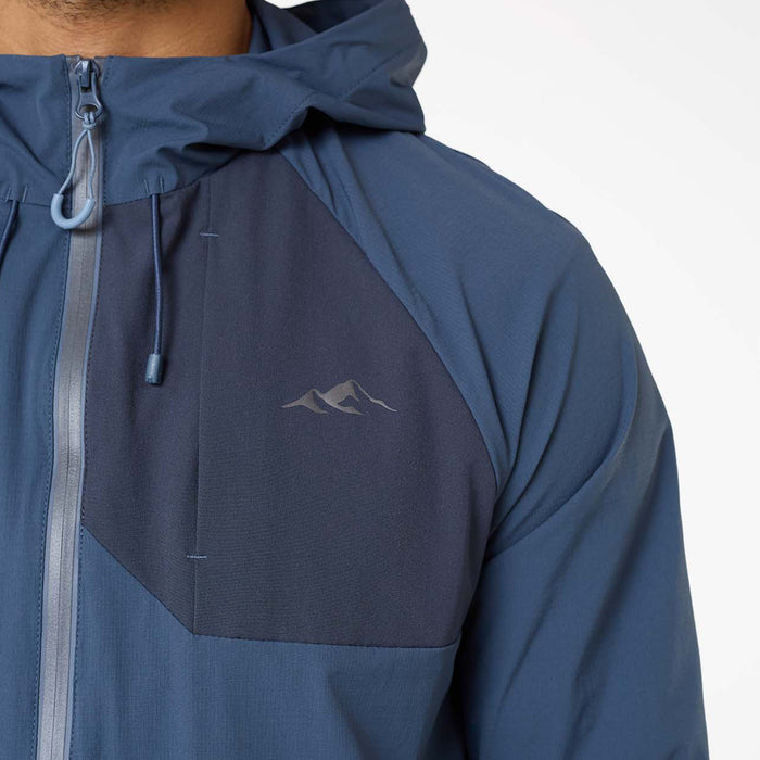 Men's Cyclone Contrast Tracksuit Jacket in steel blue – chest panel and zip detail