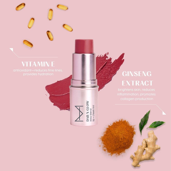 Dab N Glow Easy - Blend Lip + Cheek Tint - Burnt Rose - House Of Makeup