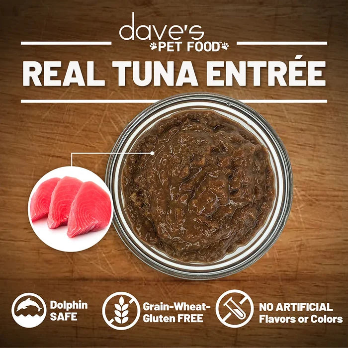Dave’s Naturally Healthy Grain Free Canned Cat Food Tuna Entrée in Gravy