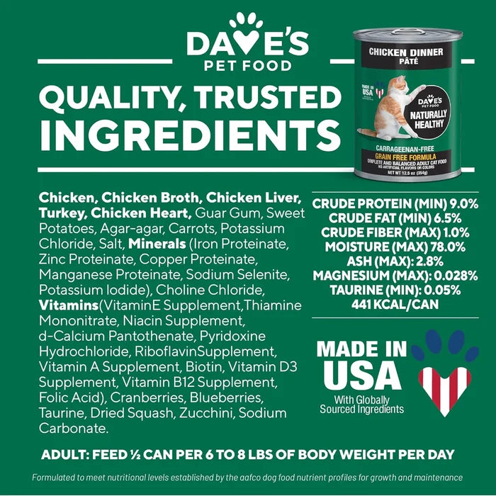 Dave's Pet Food Naturally Healthy Chicken Canned Cat Food