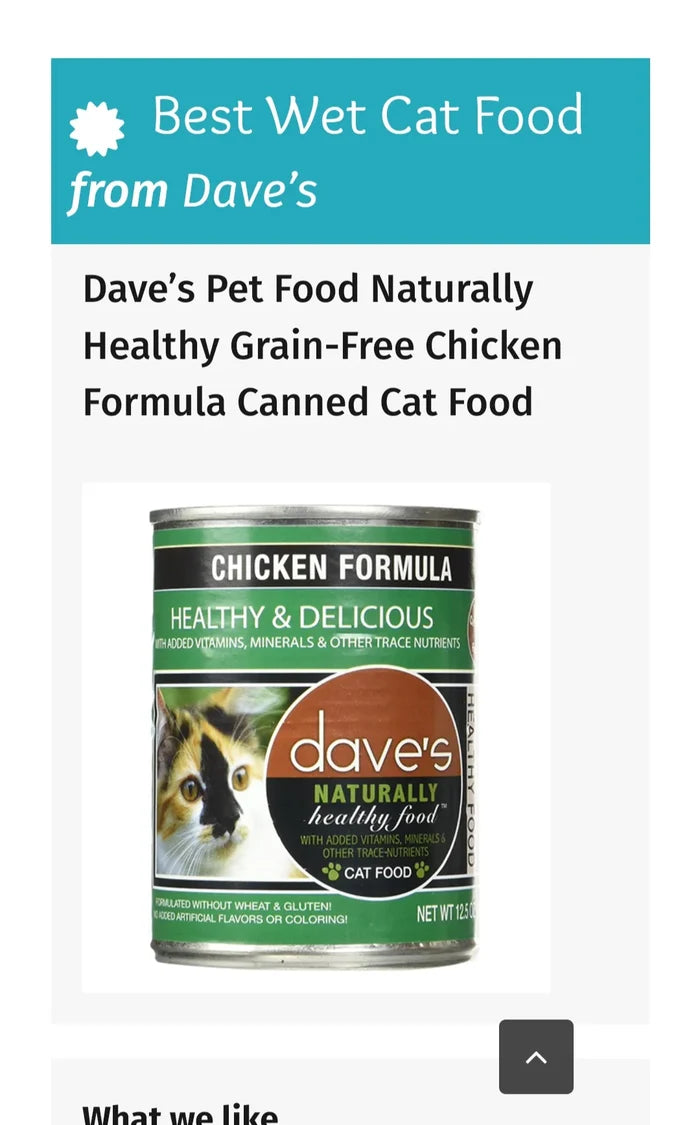 Dave's Pet Food Naturally Healthy Chicken Canned Cat Food