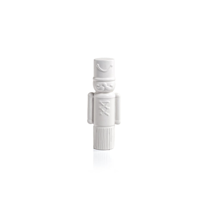 Decorative Ceramic Soldier - Matte White - Christmas Decor by Carlyle Avenue