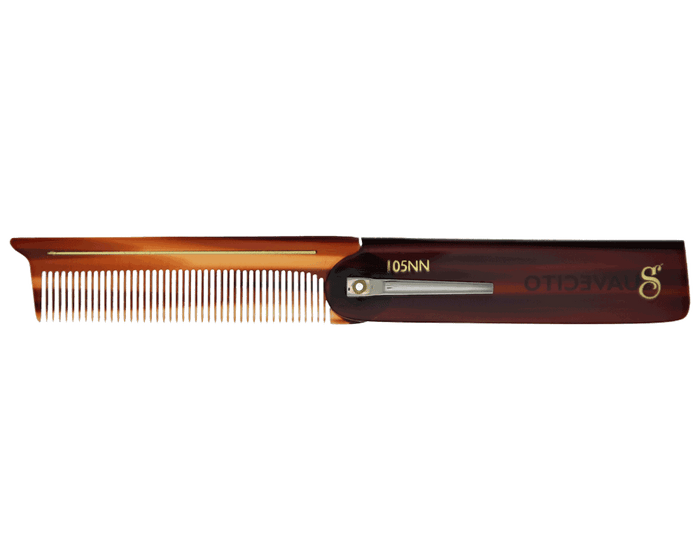 Deluxe Amber Folding Comb