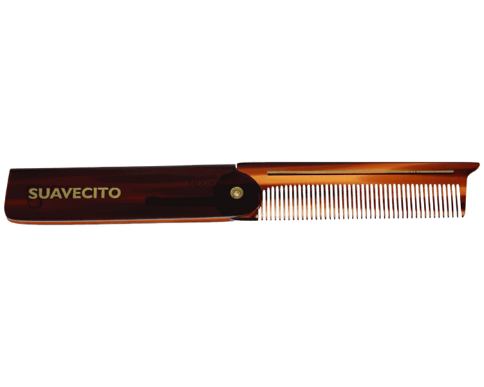 Deluxe Amber Folding Comb
