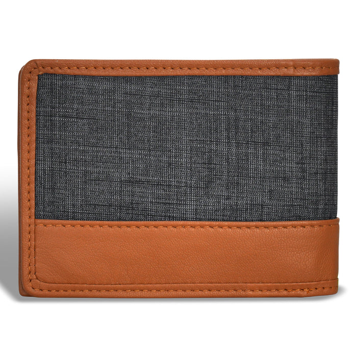 Denim / Leather Center Wing Wallet *Drop Ship*