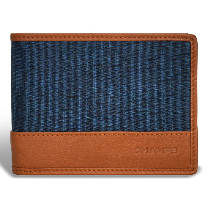 Denim / Leather Top Wing Wallet *Drop Ship*