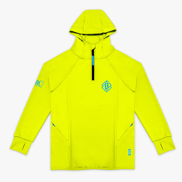 Yellow Diamond Tech Scuba Highlighter hoodie — front view