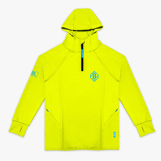 Yellow Diamond Tech Scuba Highlighter hoodie — front view