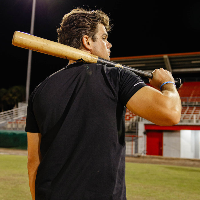 Adult model wearing black Diamond Tech Vented graphic tee
