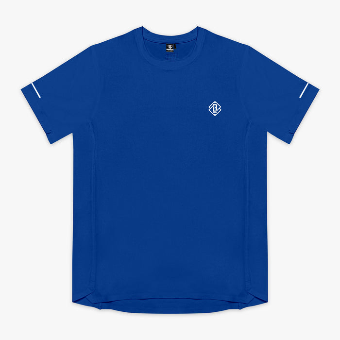 Blue Diamond Tech Vented Royal Blue graphic tee — front view