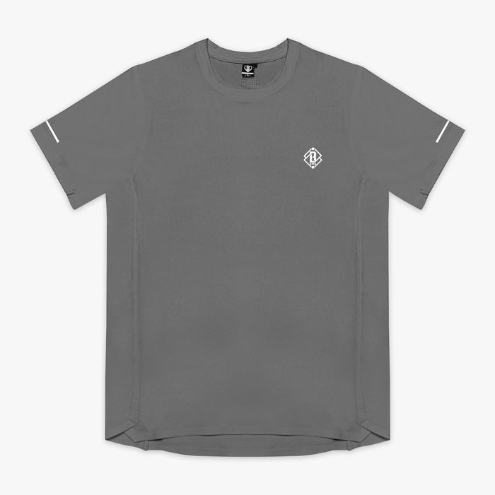 Gray Diamond Tech Vented youth graphic tee — front view