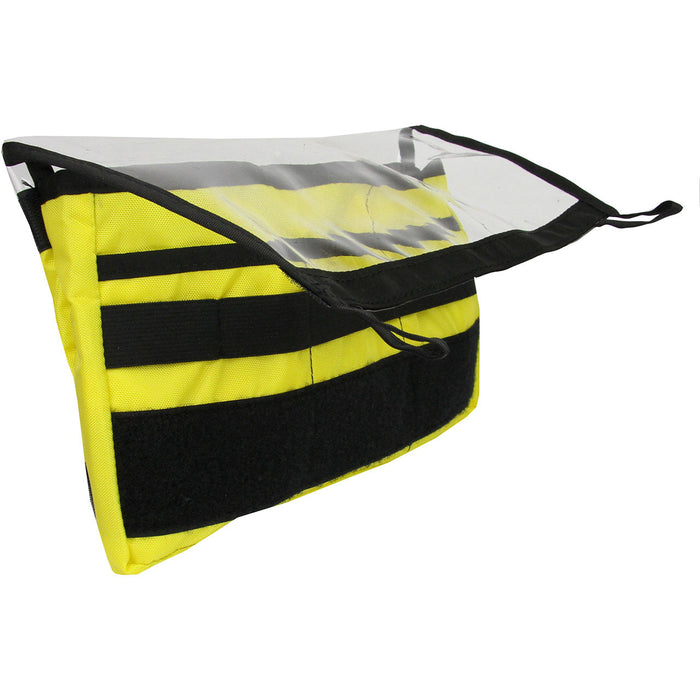 Yellow Divided Organizer Pocket, open