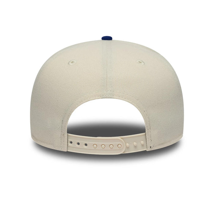 Pictured is this MLB Ombre Script Los Angeles Dodgers 9FIFTY Snapback cap in light beige & blue. 6
