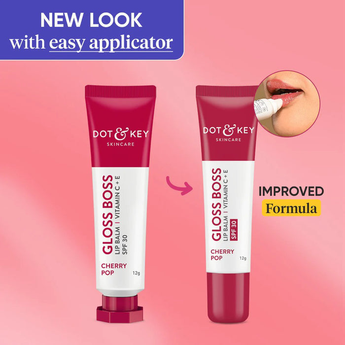 Dot and Key Gloss Boss Vitamin C + E SPF30 Lip Balm - Cherry Pop