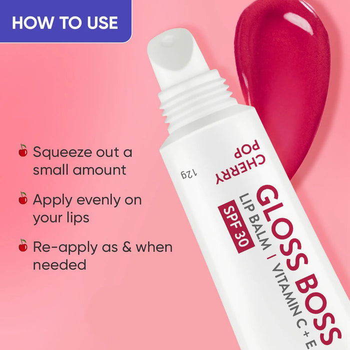 Dot and Key Gloss Boss Vitamin C + E SPF30 Lip Balm - Cherry Pop