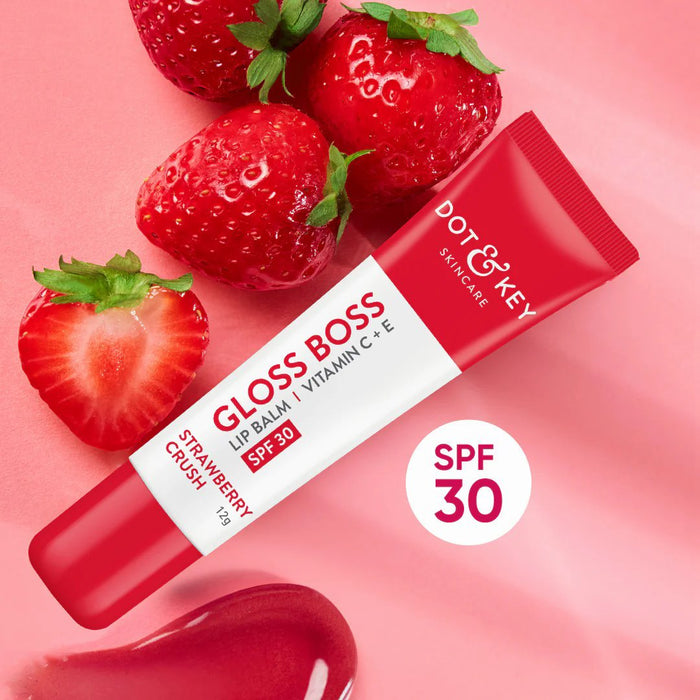 Dot and Key Gloss Boss Vitamin C + E SPF30 Lip Balm - Strawberry Crush 12g