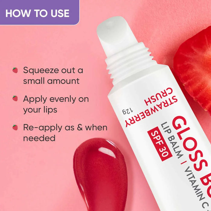 Dot and Key Gloss Boss Vitamin C + E SPF30 Lip Balm - Strawberry Crush 12g