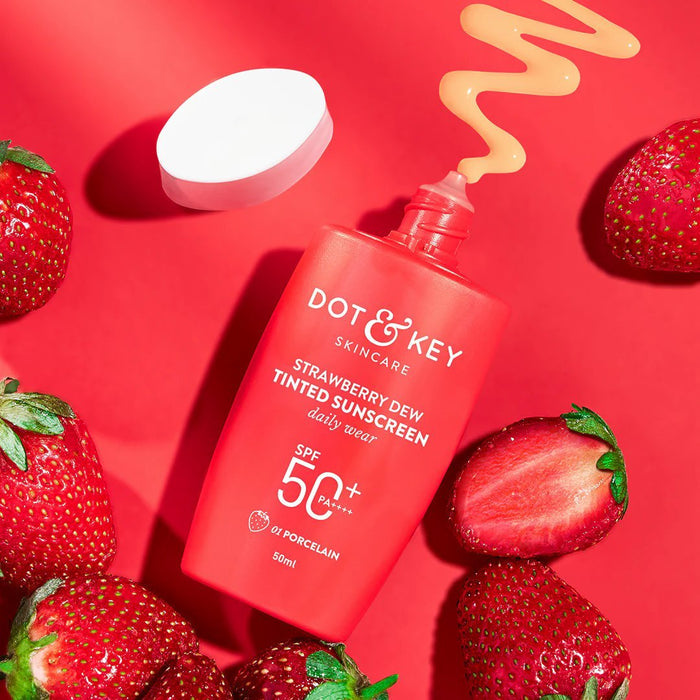 Dot and Key Strawberry Dew Tinted Sunscreen SPF 50+ 50ml - Porcelain