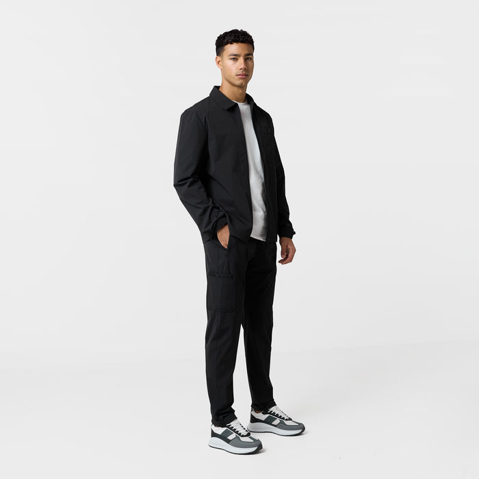 Double Pocket Tech Overshirt | Black