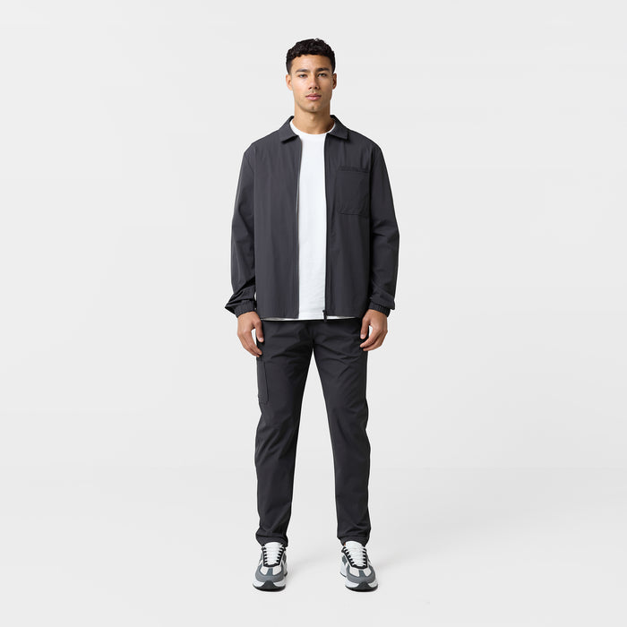 Double Pocket Tech Overshirt | Charcoal