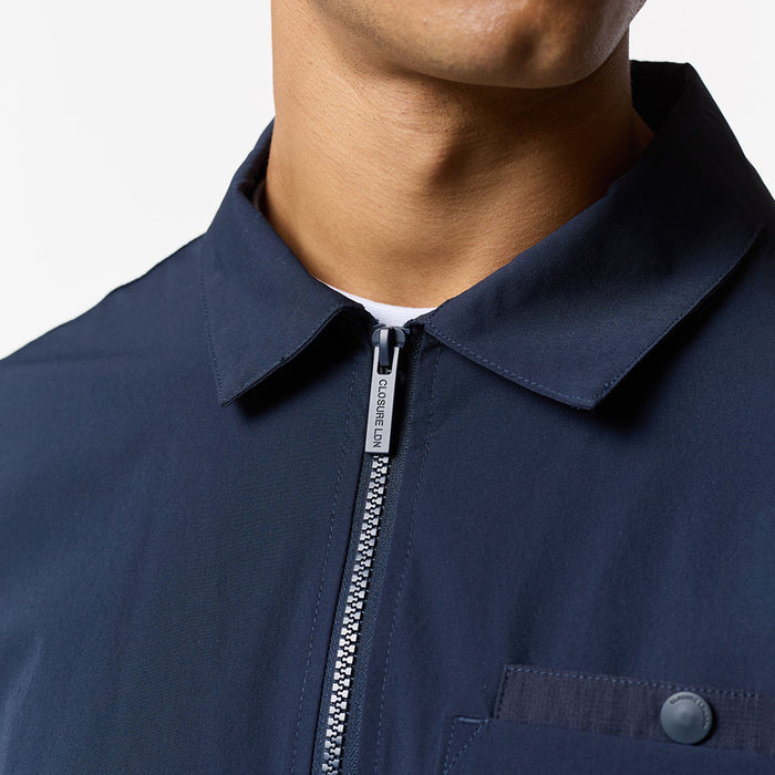 Double Pocket Tech Overshirt | Navy