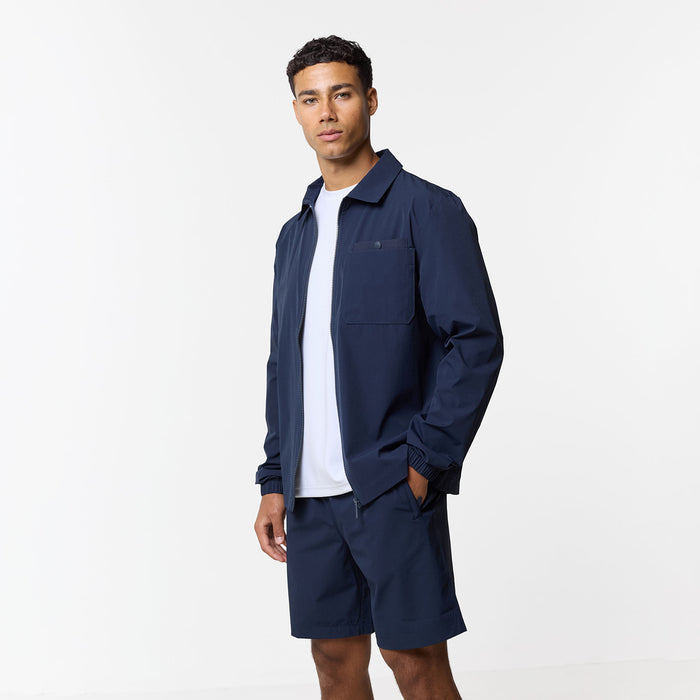 Double Pocket Tech Overshirt | Navy