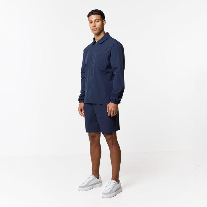 Double Pocket Tech Overshirt | Navy