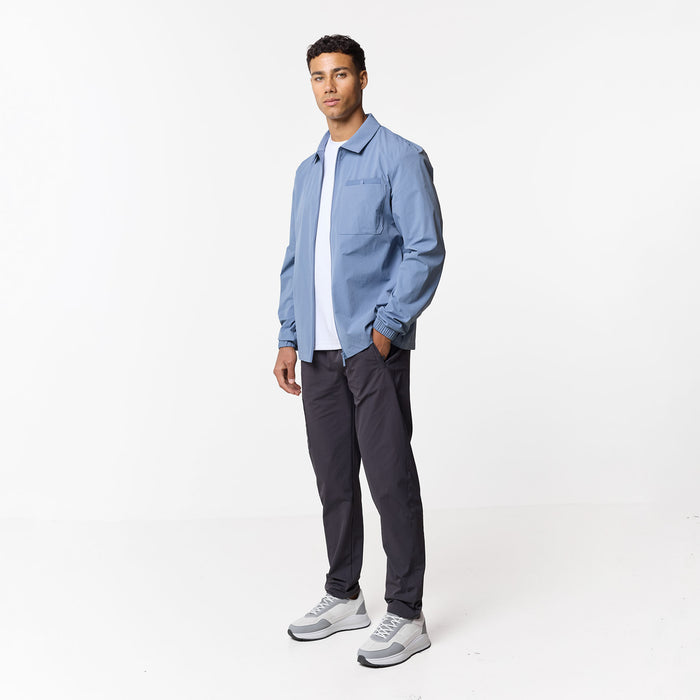 Double Pocket Tech Overshirt | Steel Blue