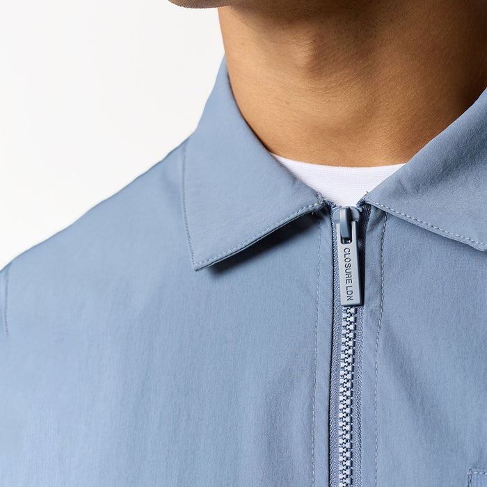 Double Pocket Tech Overshirt | Steel Blue