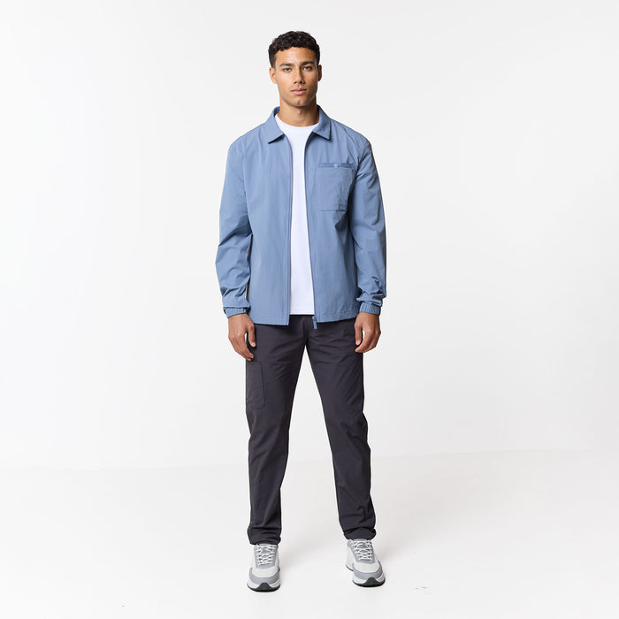 Double Pocket Tech Overshirt | Steel Blue