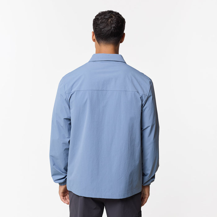 Double Pocket Tech Overshirt | Steel Blue