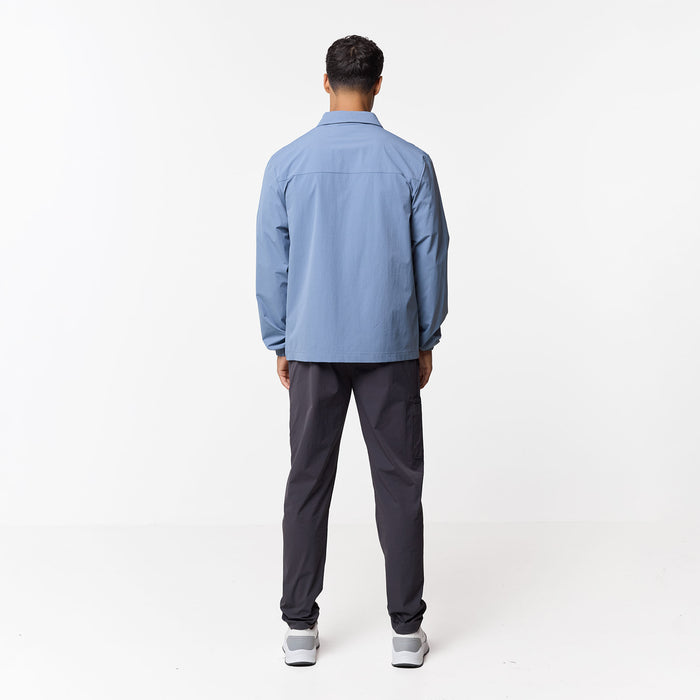 Double Pocket Tech Overshirt | Steel Blue