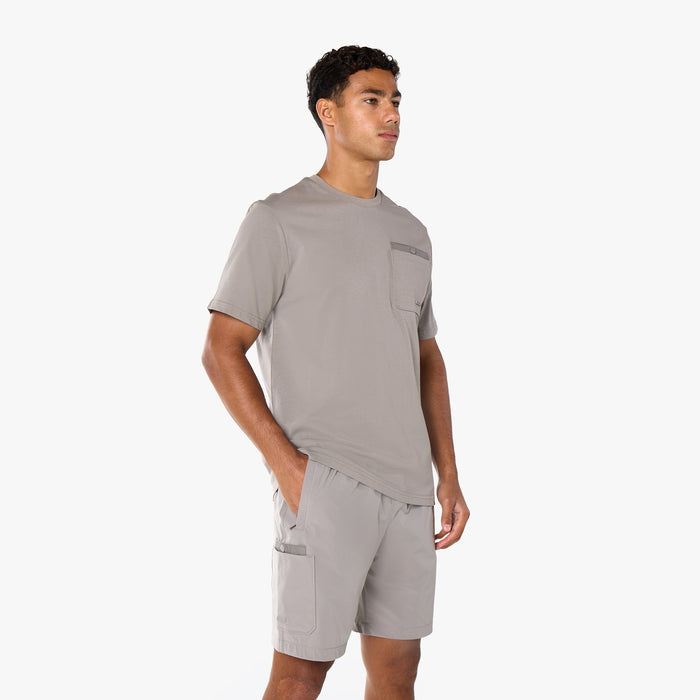 Double Pocket Tech T-Shirt |  Stone
