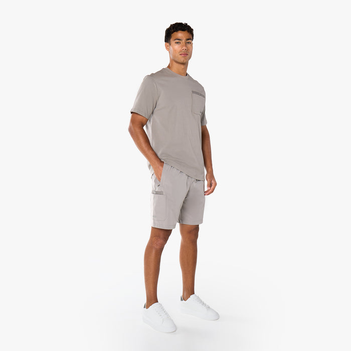 Double Pocket Tech T-Shirt |  Stone