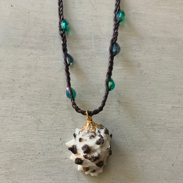 Drupe Shell Braided Necklace