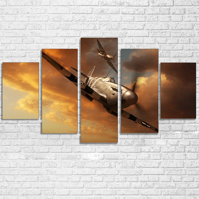 Dunkirk Spitfire Aviation Plane Wall Art Frame Canvas Printing Decor - BlueArtDecor