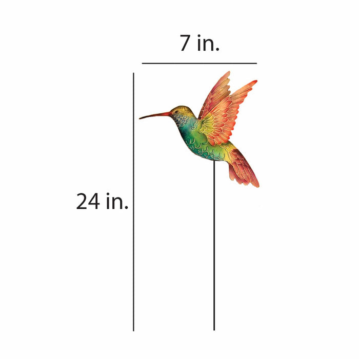 Eangee Garden Stake Rainbow Hummingbird