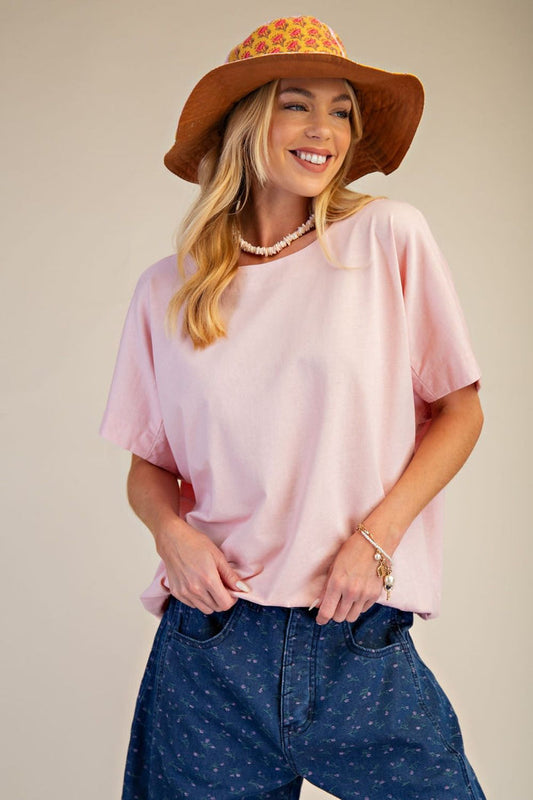 Easel Mineral Washed Knit Top