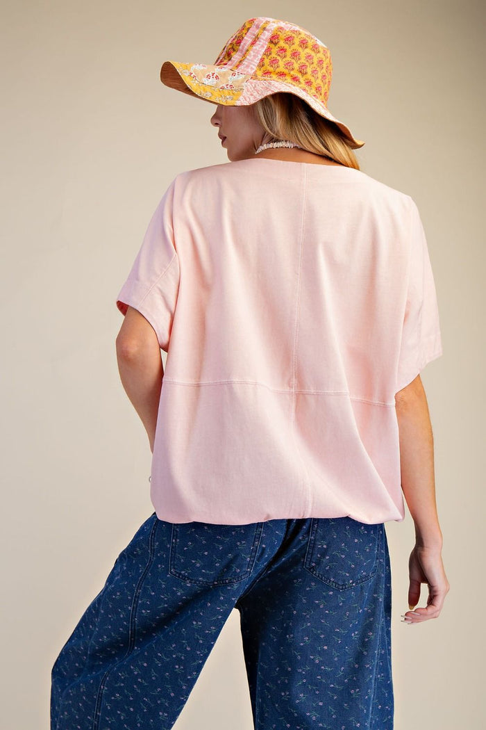 Easel Mineral Washed Knit Top