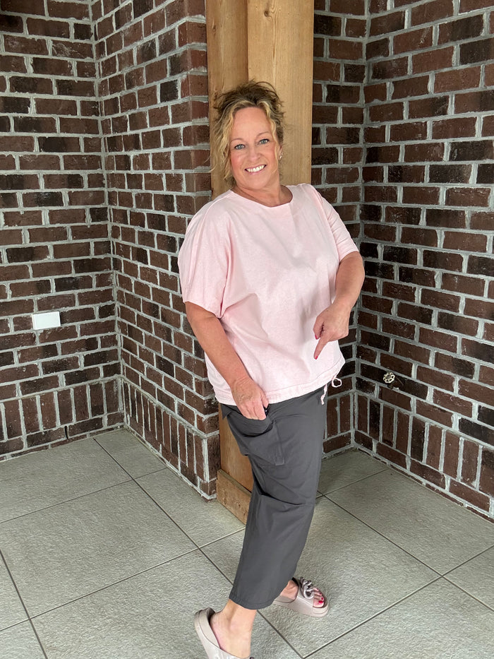 Easel Mineral Washed Knit Top