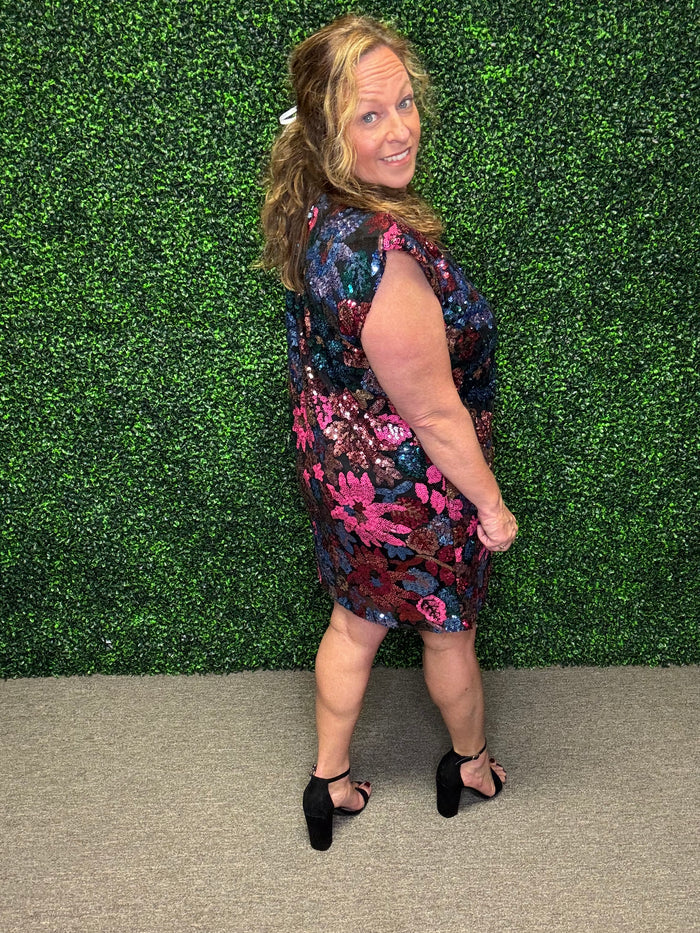Easel Sequin Mini Dress