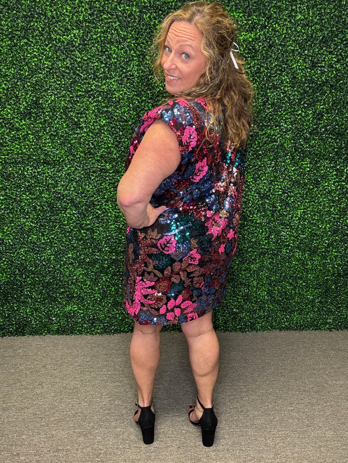 Easel Sequin Mini Dress