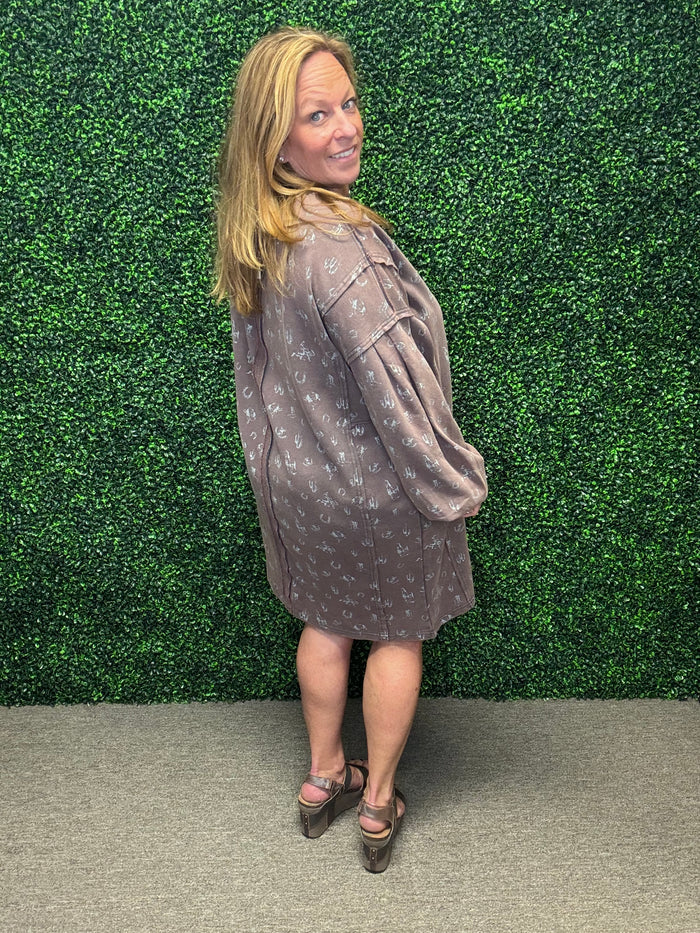 Easel Western Pullover Dress